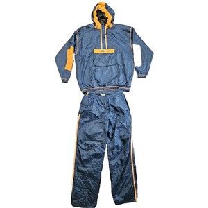 Vintage 90s Ocean Pacific OP Windbreaker Track Suit Jacket Pants XL Blue Y2k